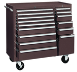 315X 15-Drawer Maintenance Cart - 35'' x 18'' x 39.38'' Brown - USA Tool & Supply