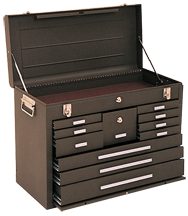 Journeyman 11-Drawer Chest - Model No.3611B Brown 18-7/8H x 12-1/8D x 26.75''W - USA Tool & Supply