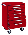 8-Drawer Roller Cabinet w/ball bearing Dwr slides - 39'' x 18'' x 27'' Red - USA Tool & Supply