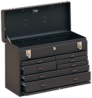 7-Drawer Apprentice Machinists' Chest - Model No.520B Brown 13.63H x 8.5D x 20.13''W - USA Tool & Supply