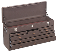 8-Drawer Journeyman Chest - Model No.526B Brown 13.63H x 8.5D x 26.75''W - USA Tool & Supply