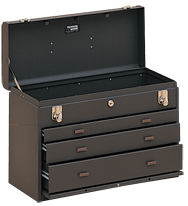 3-Drawer Apprentice Machinists' Chest - Model No.620 Brown 13.63H x 8.5D x 20.13''W - USA Tool & Supply