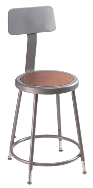 19" - 27" Adjustable Stool With Backrest - USA Tool & Supply