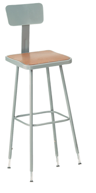 25" - 33" Adjustable Stool With Backrest - USA Tool & Supply