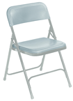 Plastic Folding Chair - Plastic Seat/Back Steel Frame - Grey - USA Tool & Supply