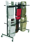 Double Tier Storage Rack Dolly Chairs-9-gauge Steel Frame - USA Tool & Supply