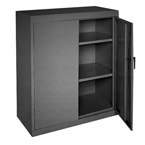46 x 24 x 42" (Black) - Counter Height Cabinet with Doors - USA Tool & Supply