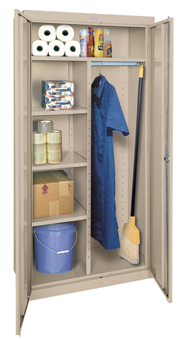 46 x 24 x 72" (Tropic Sand) - Combination Storage Cabinet with Doors - USA Tool & Supply