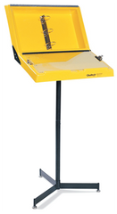 Yellow Information Workstand With Drop Pocket - USA Tool & Supply