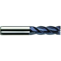 1/4" Dia. - 3/4" LOC - 2-1/2" OAL - 4 FL Carbide S/E HP End Mill-nACo - USA Tool & Supply