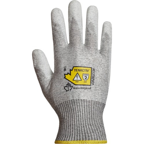 Touchscreen compatible, cut resistant gloves that block static