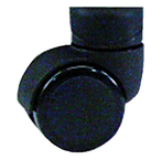 Black Dual Wheel Nylon Casters (set of 5) w/soft polyurethane treads - USA Tool & Supply