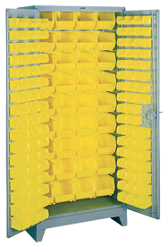 36 x 21 x 82'' (136 Bins Included) - Bin Storage Cabinet - USA Tool & Supply
