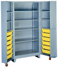 38 x 28 x 76'' (12 Bins Included) - Bin Storage Cabinet - USA Tool & Supply