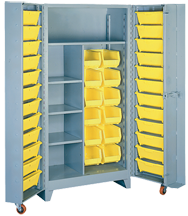 38 x 28 x 76'' (36 Bins Included) - Bin Storage Cabinet - USA Tool & Supply