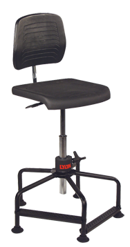 17" - 35" - Industrial Pneumatic Chair w/Back Depth / Back Height Adjustment - USA Tool & Supply