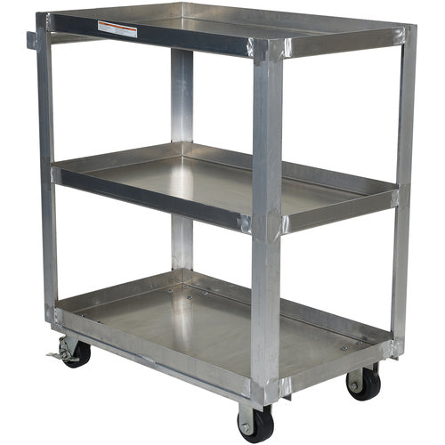 Alum Service Cart W/ Three 22 × 36 Shelves