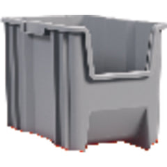 10″ × 17 1/2″ × 10 1/2″ - Gray Stak-N-Store Bin - USA Tool & Supply