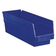 4 1/8″ × 17 7/8″ × 4″ - Blue Economy Shelf Bin - USA Tool & Supply