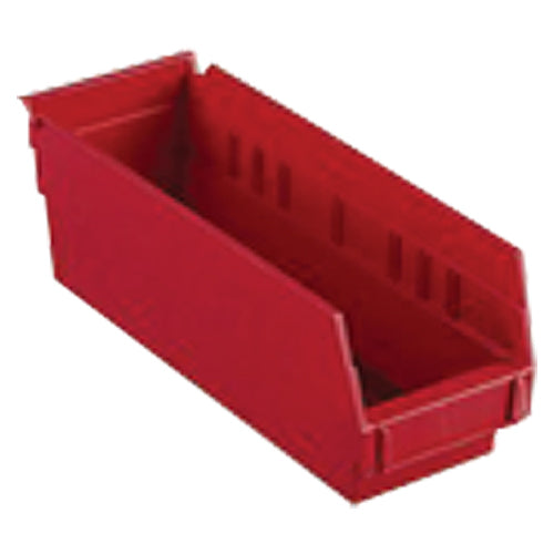 4 1/8″ × 17 7/8″ × 4″ - Red Economy Shelf Bin - USA Tool & Supply