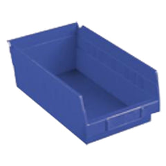 11 1/8″ × 11 5/8″ × 4″ - Blue Economy Shelf Bin - USA Tool & Supply