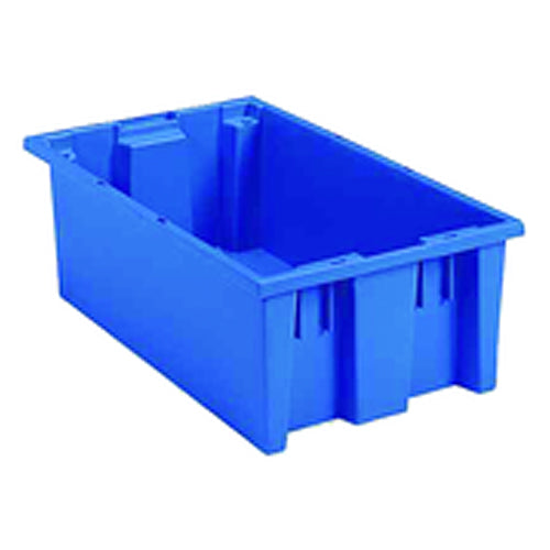 18″ × 11″ × 6″ - Blue - Nest Stack Tote Box - USA Tool & Supply