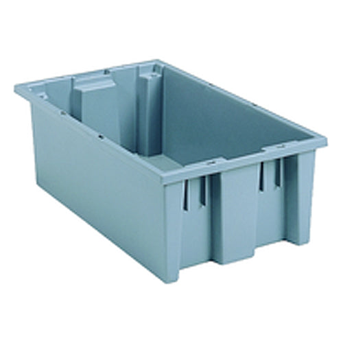 18″ × 11″ × 6″ - Gray - Nest Stack Tote Box - USA Tool & Supply