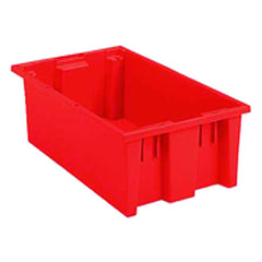 18″ × 11″ × 6″ - Red - Nest Stack Tote Box - USA Tool & Supply