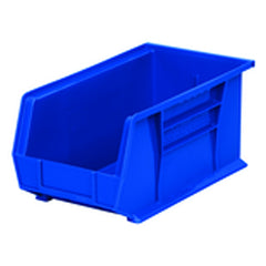 8 1/4″ × 14 3/4″ × 7″ - Blue Hanging or Stackable Bin - USA Tool & Supply