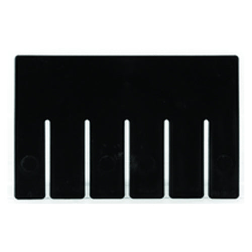 6-Pack - Black - Long Bin Dividers for use with Akro-Grid Container 33-105 - USA Tool & Supply