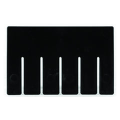 6-Pack - Black - Short Bin Dividers for use with Akro-Grid Container 33-105 - USA Tool & Supply