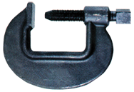 Heavy Duty Forged Deep Throat C-Clamp - 2'' Throat Depth, 3-5/16'' Max. Opening - USA Tool & Supply