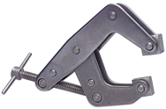 T-Handle Stainless Steel Clamp - 1-1/4'' Throat Depth, 3'' Max. Opening - USA Tool & Supply