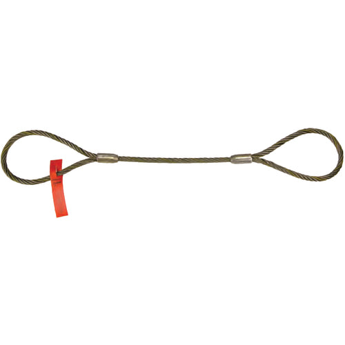 Wire Rope Sling - Model WW-3126; 3/8″ × 6 feet Long - USA Tool & Supply