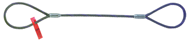 Wire Rope Sling - WW-3128; 3/8" x 8' Long - USA Tool & Supply