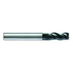 9mm Dia. x 72mm Overall Length 3-Flute Square End Solid Carbide SE End Mill-Round Shank-Center Cut-AlCrN - USA Tool & Supply