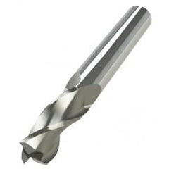 1/4" Dia. - 1/2" LOC - 2" OAL - 3 FL Carbide S/E HP End Mill-AlTiN - USA Tool & Supply