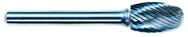 6mm EdgeHog Elliptical Carbide Bur SE-1M-D Standard Alt Diamond (Double) - USA Tool & Supply