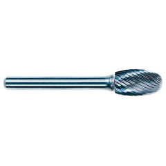 3mm EdgeHog Elliptical Miniature Carbide Bur SE-41M-D Std Alt Diamond (Double) - USA Tool & Supply