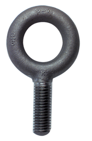 No Shoulder Plain Eye Bolt - 1-1/8-7 Thread, 2'' Eye Dia. - USA Tool & Supply