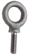Shoulder Plain Eye Bolt - 2-4-1/2 Thread, 3-3/8'' Eye Dia. - USA Tool & Supply
