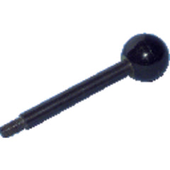 Plastic Ball Knob with Shaft - 1/2″–13 Thread Size, 10″ Handle Length, 5/8″ Thread Length - USA Tool & Supply