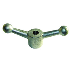 Cast Iron Ball Handles - 1/2″–13 Threaded Hole, 4 3/4″ Width, 2 1/4″ Overall Height, 1 3/8″ Hub Height - USA Tool & Supply