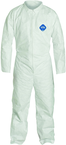 Tyvek® White Collared Zip Up Coveralls - Large (case of 25) - USA Tool & Supply