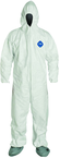 Tyvek® White Zip Up Coveralls w/ Attached Hood & Boots - 5XL (case of 25) - USA Tool & Supply