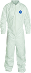 Tyvek® White Collared Zip Up Coveralls w/ Elastic Wrist & Ankles - 4XL (case of 25) - USA Tool & Supply