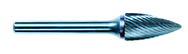 12.7mm EdgeHog Tree Shape Pointed End Carbide Bur SG-13M-D Standard Alt Diamond (Double) - USA Tool & Supply