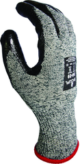 Flame-resistant, flat dipped sponge neoprene palm coating, Gray with black, 13-gauge Kevlar liner, tactile grip, Arc Flash level 2, ANSI CUT LEVEL A4/extra large - USA Tool & Supply
