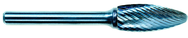 4.8mm EdgeHog Flame Miniature Carbide Bur SH-53M-D Std Alt. Diamond(Double) - USA Tool & Supply