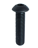 5/16-24 x 1/2 - Black Finish Heat Treated Alloy Steel - Cap Screws - Button Head - USA Tool & Supply